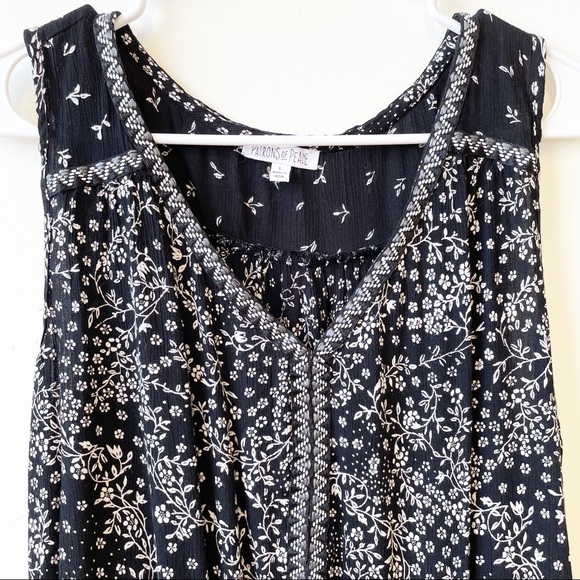 PATRONS OF PEACE Floral Peplum Tank Top Patchwork - Picture 4 of 7